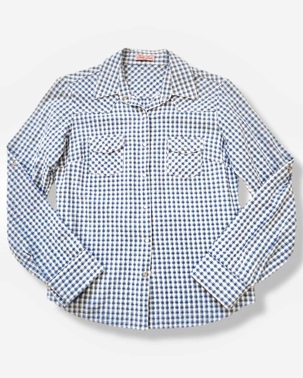 Vintage classic check cotton shirt, Opull’Ence Paris, France 90s